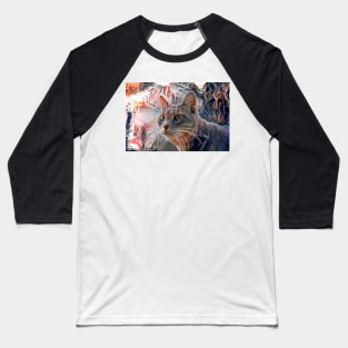 Trippy Space Cat - Psychedelic 60s Baseball T-Shirt